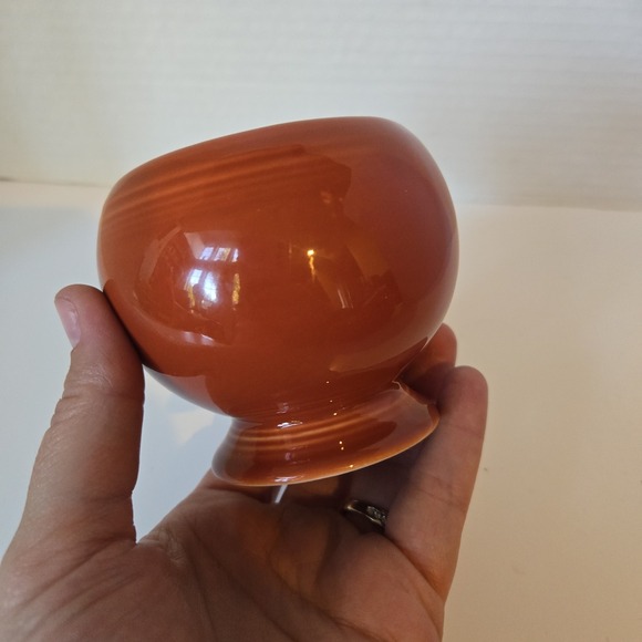 Vintage HLC‎ USA Fiesta ware Covered Missing Lid Sugar Bowl PAPRIKA Burnt Orange - Picture 7 of 8